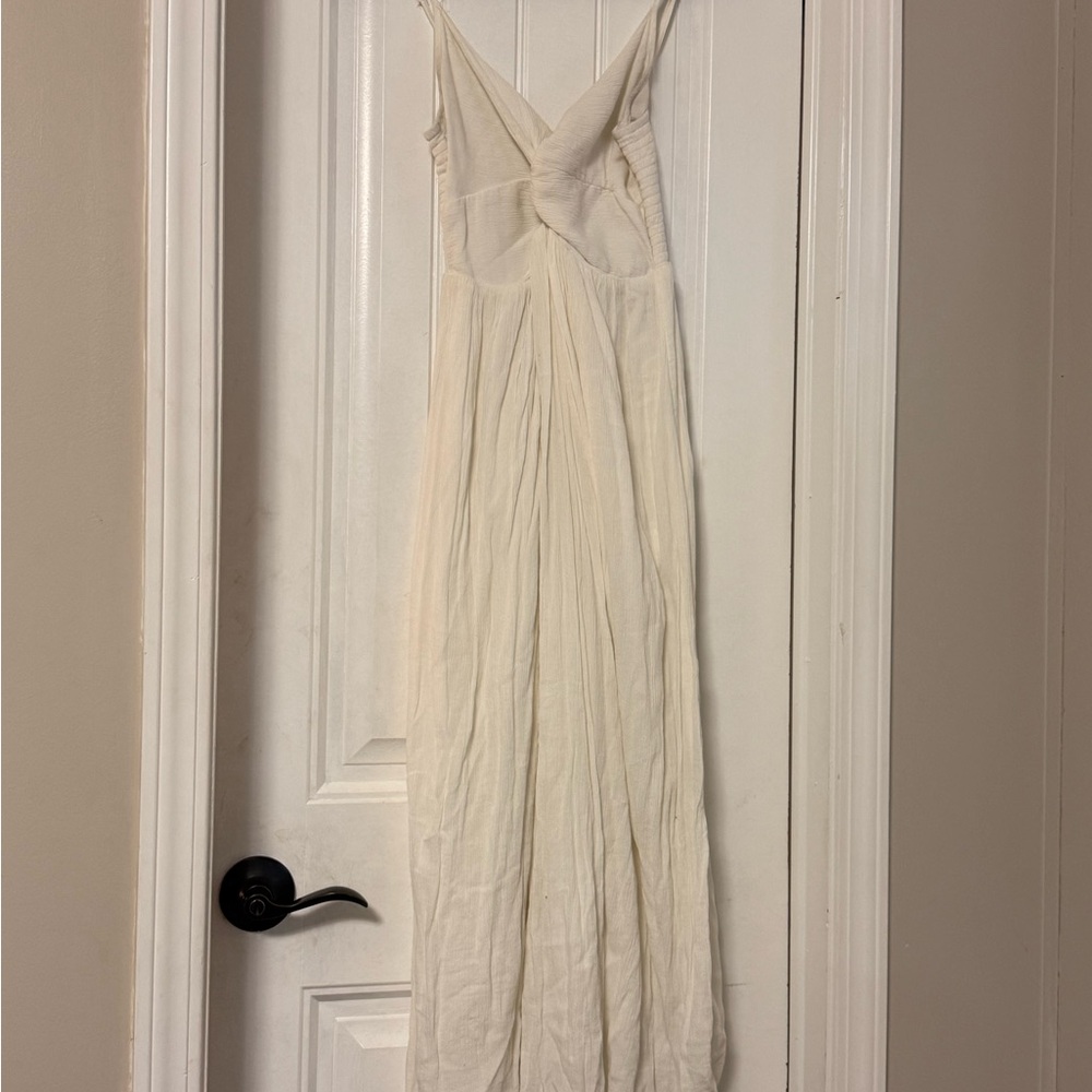 Aerie Cream Backless Maxi Dress